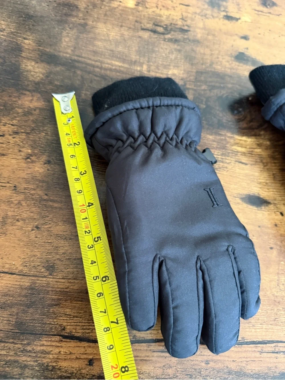 Kid’s 3” 3M Thinsulate Black Insulated Winter Gloves with Knit Cuff